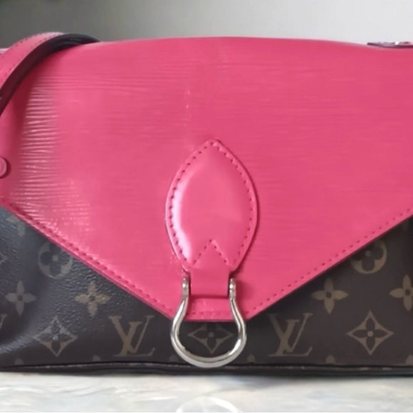 Louis Vuitton Fuchsia Epi Leather and Monogram Canvas Saint Michel